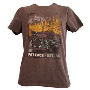 Fat Face T Shirt Extra Small Brown T Shirt Volkswagen Bus Outdoor Graphic